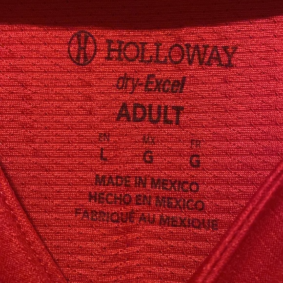 Maryland Holloway Performance Dry-Excel #18 Baseball Patch 68 Jersey Red Adult L - Picture 4 of 4